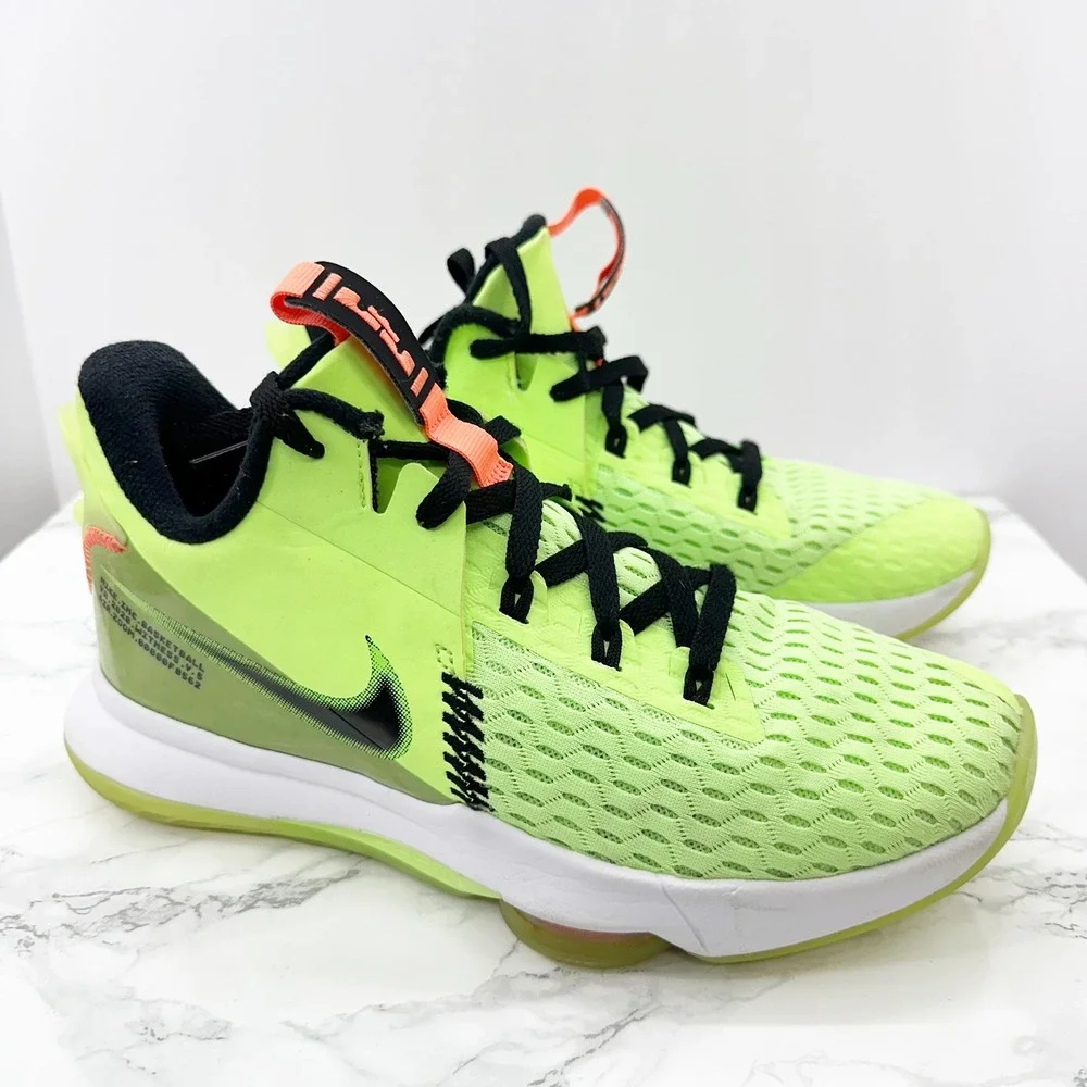 Nike Lebron Witness 5 Grinch Basketball Shoes Sz 9.5 CQ9380 Athleisure Neon‎